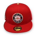 SEATTLE MARINERS (RED) "25TH ANNIVERSARY" NEW ERA 59FIFTY FITTED (GOLD UNDER VISOR) (S)