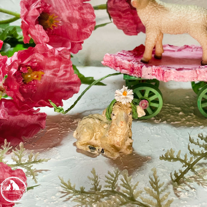 Sheep on Wheels Easter Decor (Set of 2 sheep)