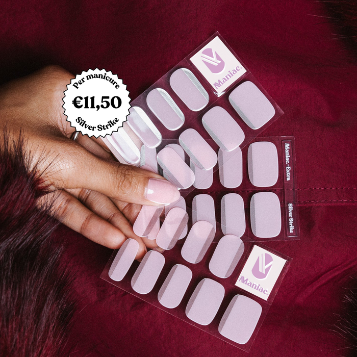 Silver Strike by Vedder & Vedder - Maniac gel nail stickers