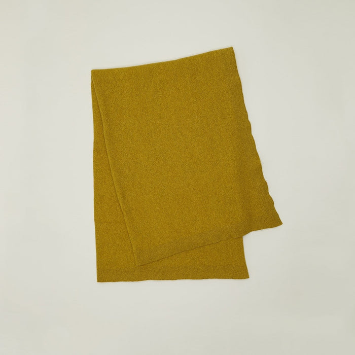 Simple Knit Oversized Throw - Mustard