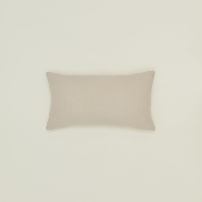 Simple linen pillow in flax