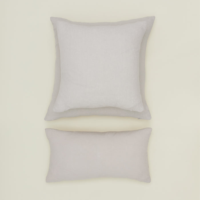 Simple linen pillow in light grey