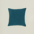 Simple linen pillow in peacock