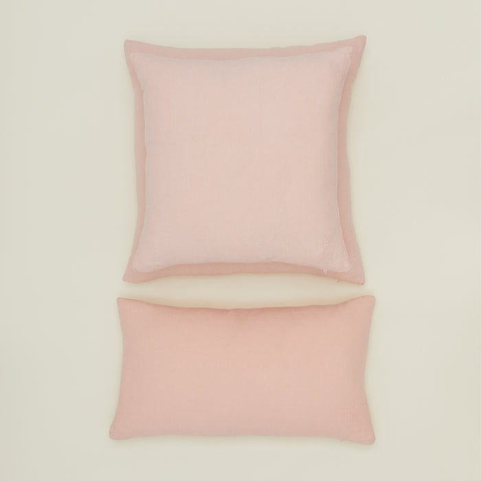 Simple linen pillow in blush