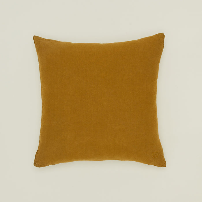 Simple linen pillow in bronze