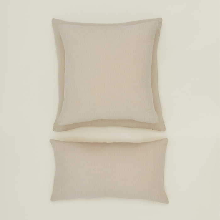 Simple linen pillow in flax