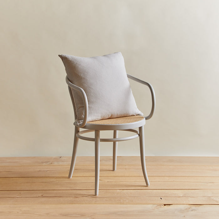 Simple linen pillow in light grey