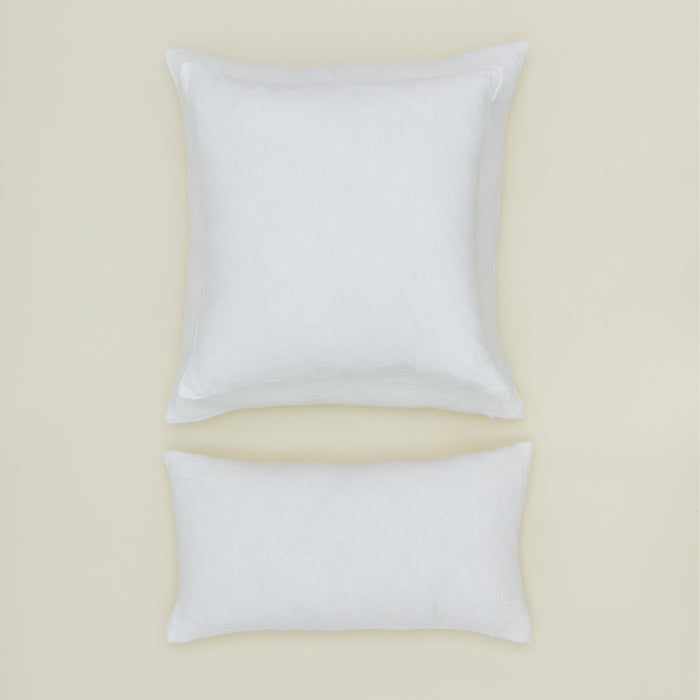 Simple linen pillow in white