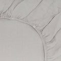 Simple Linen Fitted Sheet - Light Grey