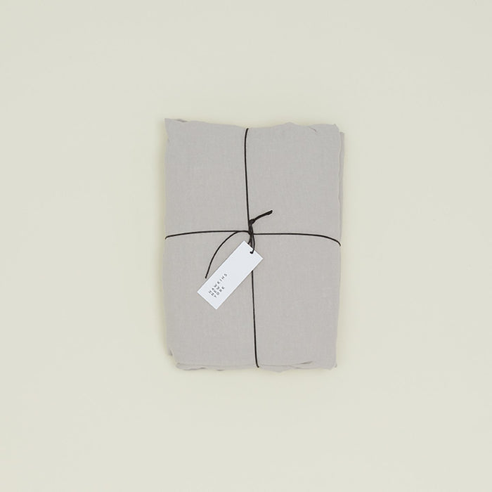 Simple Linen Fitted Sheet - Light Grey