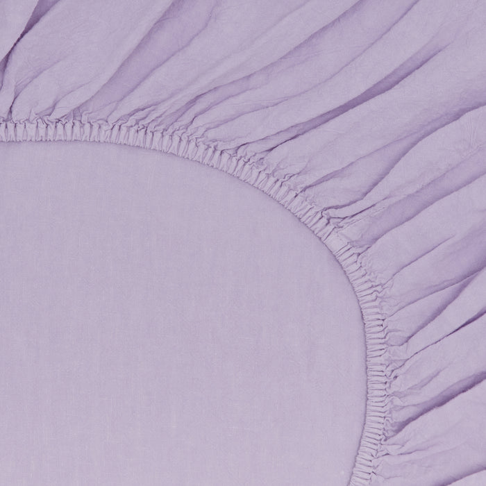 Simple Linen Fitted Sheet - Lilac