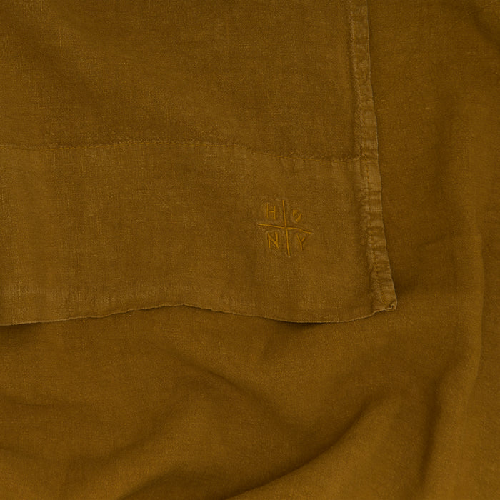Simple Linen Flat Sheet - Bronze
