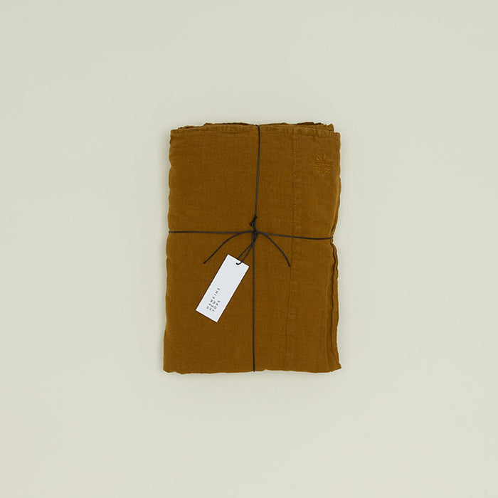 Simple Linen Flat Sheet - Bronze