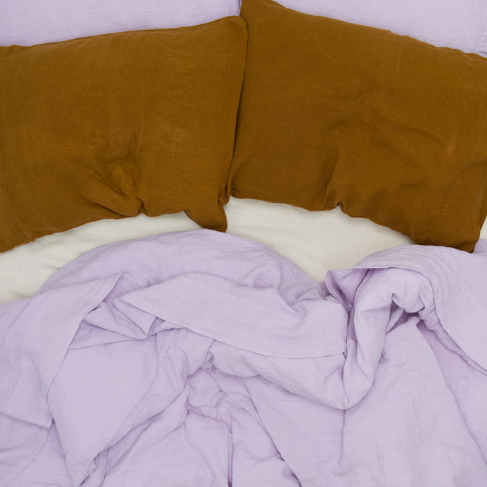 Simple Linen Flat Sheet - Lilac