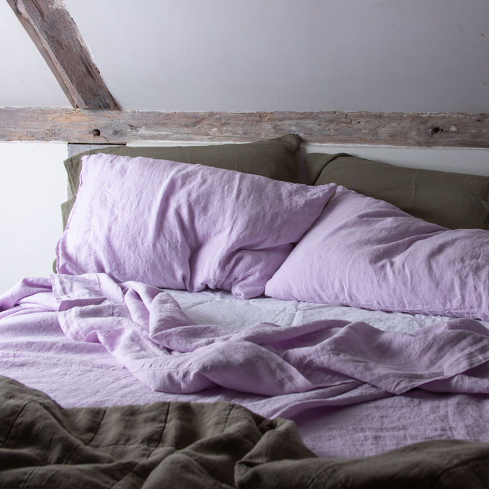 Simple Linen Flat Sheet - Lilac