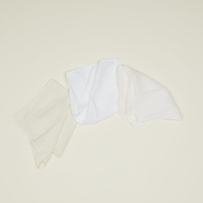 Three Simple Linen Napkins in various colors.