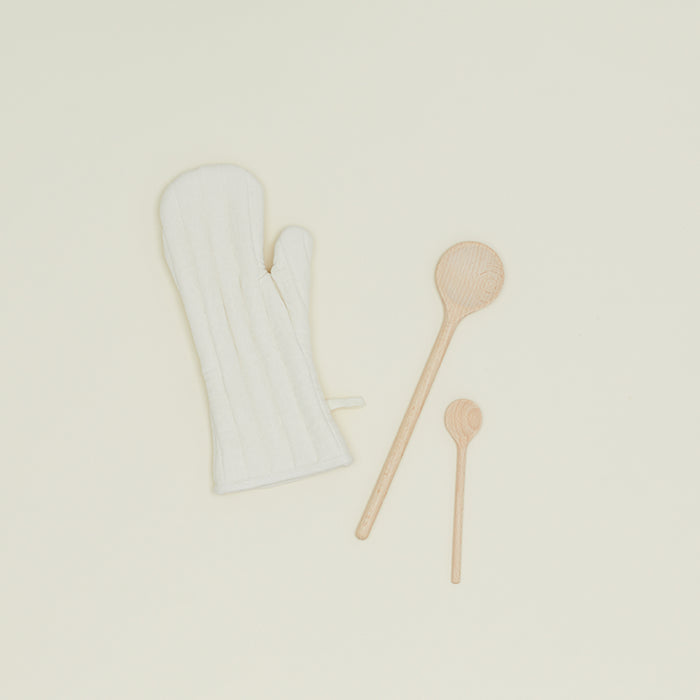 Simple Linen Oven Mitt - Ivory