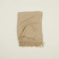 Simple Linen Throw - Flax