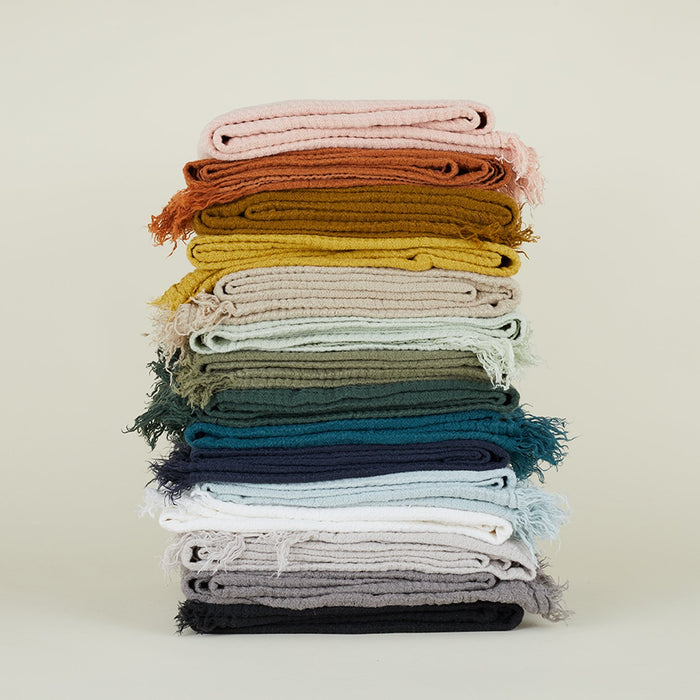Simple Linen Throw - Sky