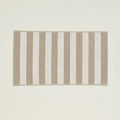 Simple Striped Terry Bath Mat in ivory and flax.