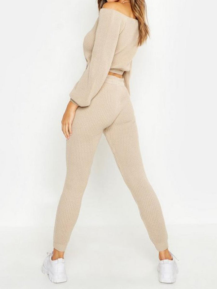 Solid Color Loose Long Sleeve Suit