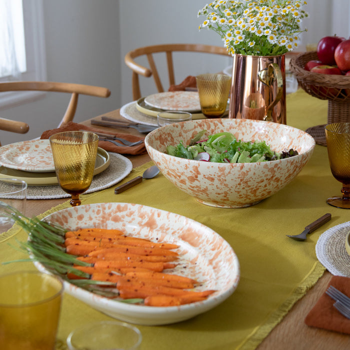 Splatter Serving Bowl - Blush/Terracotta