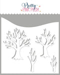 Spooky Trees Masks Stencil