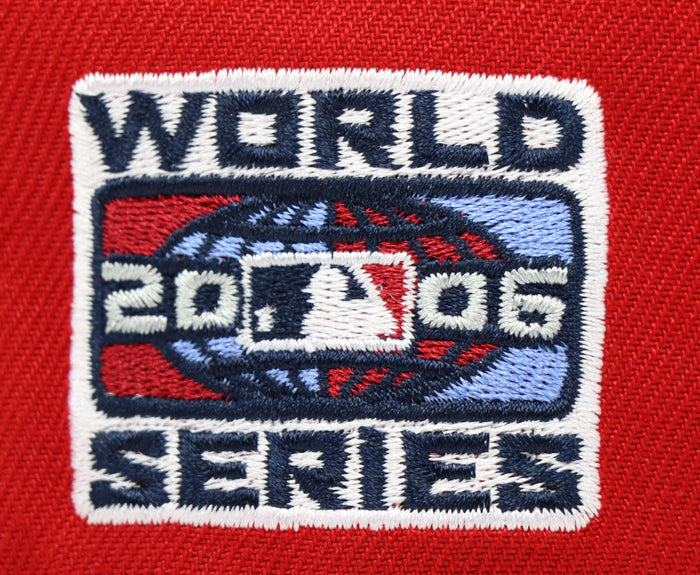 ST. LOUIS CARDINALS (ALL RED) "2006 WORLD SERIES" NEW ERA 59FIFTY FITTED (GREY BOTTOM)