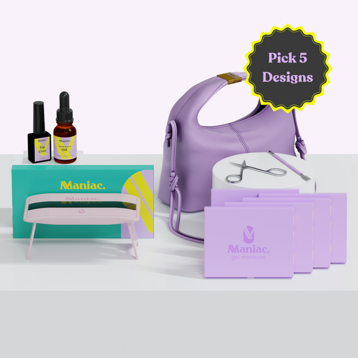 Starterset Premium - Pick Your 5 Designs - Maniac gel nail stickers starter set