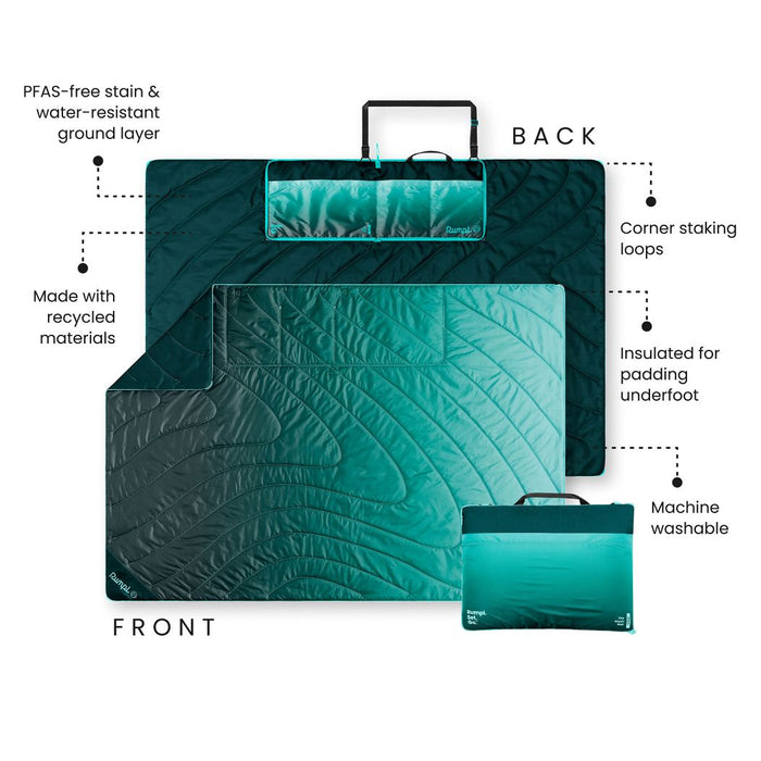 Rumpl Stash Mat - Jade Fade Stash Mat - Jade Fade | Rumpl Blankets For Everywhere Stash Mat