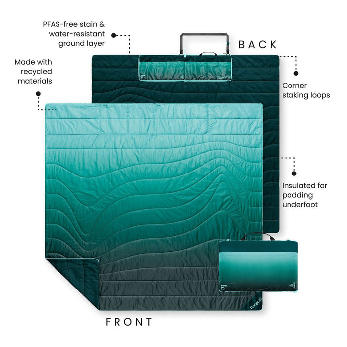 Rumpl Stash Mat XL - Jade Fade Stash Mat XL - Jade Fade | Rumpl Blankets For Everywhere Stash Mat