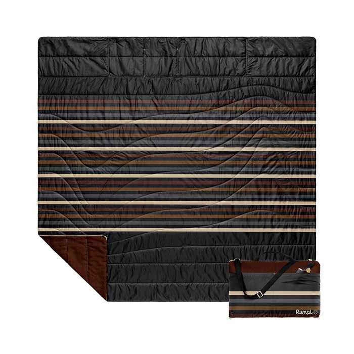 Rumpl Stash Mat XL - Mocha Mini Stripes Stash Mat XL - Mocha Mini Stripes | Rumpl Blankets For Everywhere Overland Mat