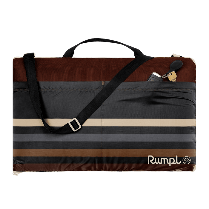 Rumpl Stash Mat XL - Mocha Mini Stripes Stash Mat XL - Mocha Mini Stripes | Rumpl Blankets For Everywhere Overland Mat