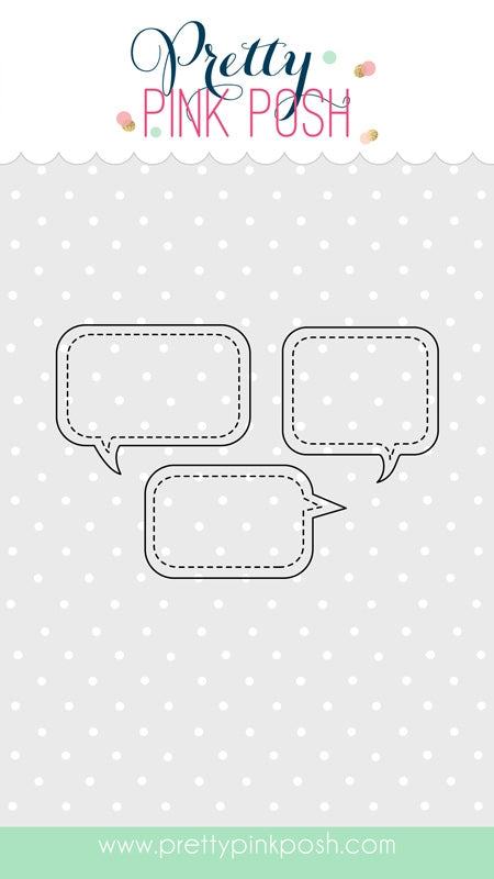 Stitched Speech Bubbles Dies