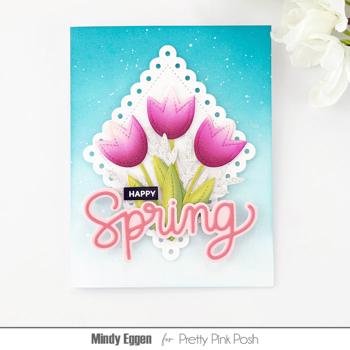 Stitched Spring Flowers Dies