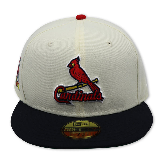 ST.LOUIS CARDINALS (OFF-WHITE) (BUSCH STADIUM 1966-2005) NEW ERA 59FIFTY FITTED (GREEN UNDER VISOR)