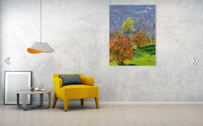 Stretched Canvas Print - Valley Of The Trees  - Landscape Print in room
