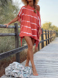 Striped Contrast Fringed Dress