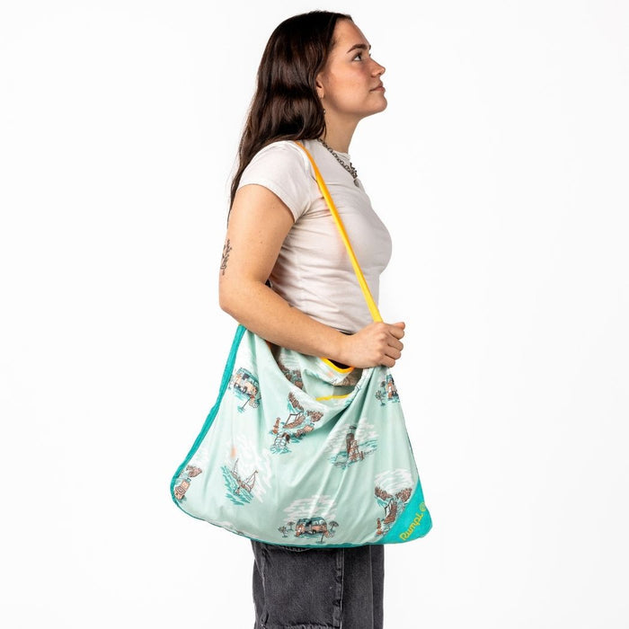 Rumpl Tech Towel Tote Double - Aqua Outer Banks Tech Towel Tote Double - Aqua Outer Banks | Rumpl Blankets For Everywhere Tech Towel