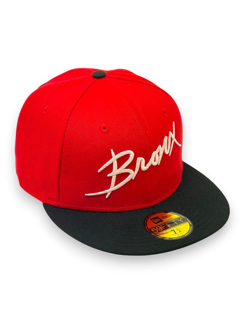 "THE BOOGIE DOWN BRONX " (RED/BLACK) "59FIFTY NEW ERA FITTED