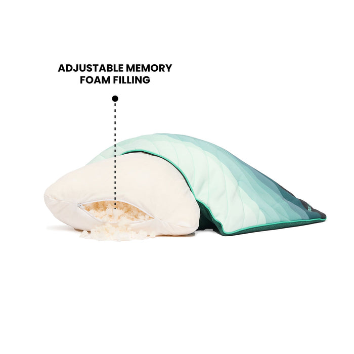 Rumpl The Camp Pillow - Watercolor Glow The Camp Pillow - Magic Mushrooms | Rumpl Blankets For Everywhere Camp Pillow