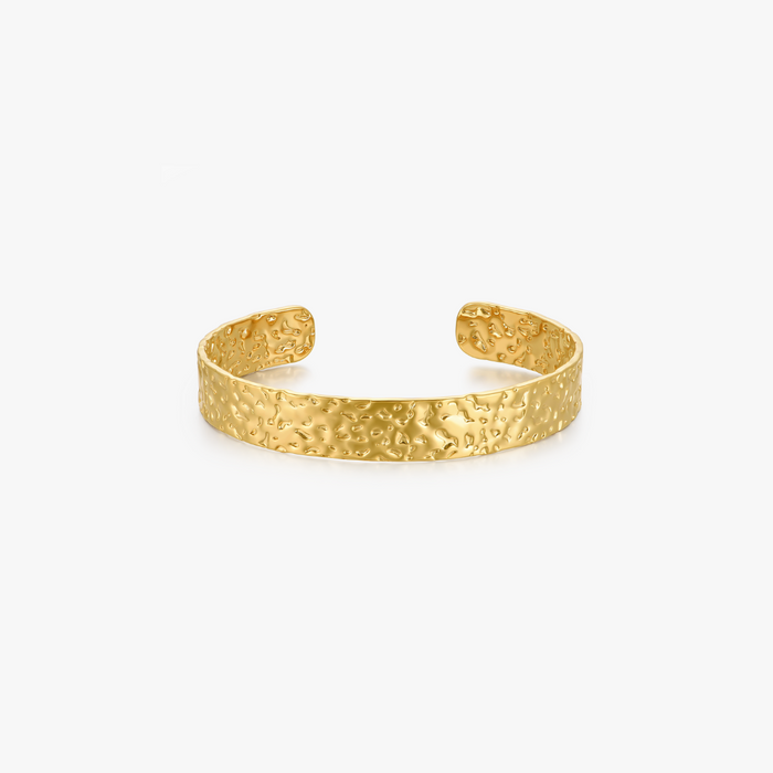 Thin Hammered Cuff Bracelet