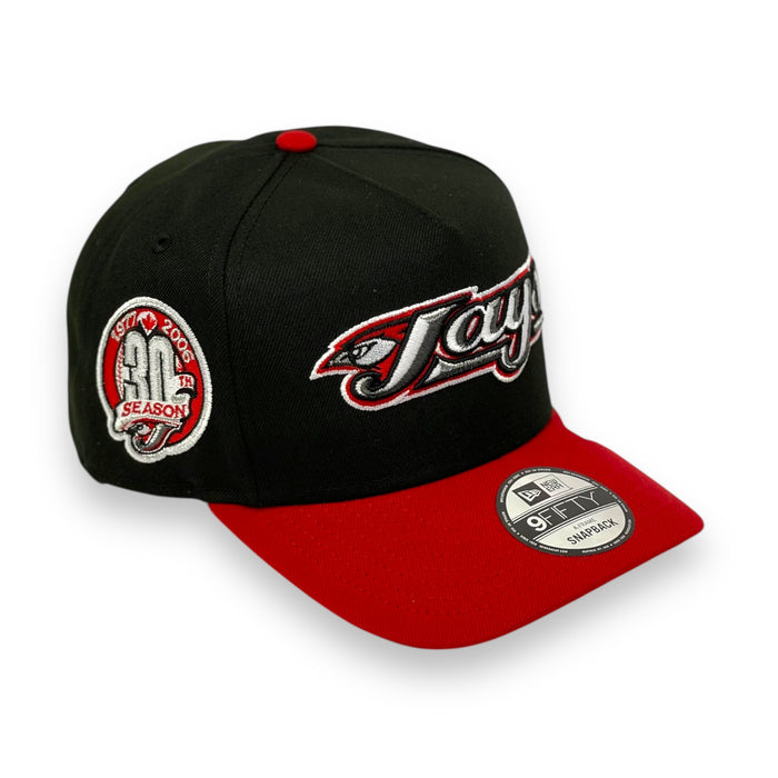 TORONTO BLUE JAYS (BLACK/RED)(30TH ANN) "9FIFTY AFRAME" NEW ERA SNAPBACK