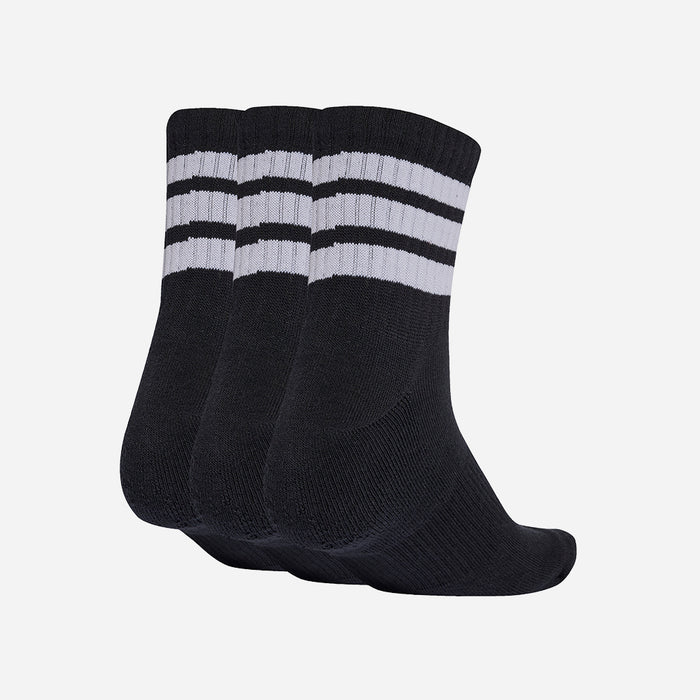 Vớ Thể Thao Adidas 3 Stripes Cushioned Sportswear Mid Cut 3 Pairs - Đen - Supersports Vietnam