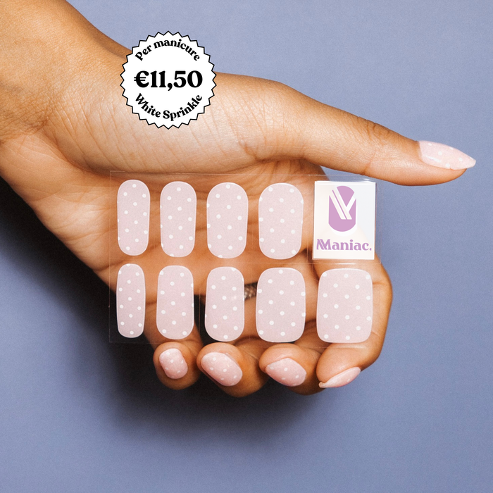 White Sprinkle - Maniac gel nail stickers