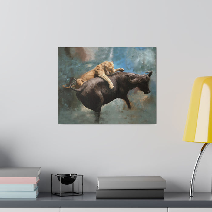 Wildlife Print - The Hunt, Matte Museum Wrap Canvas, Stretched